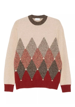 Ballantyne argyle-knit jumper - Neutrals