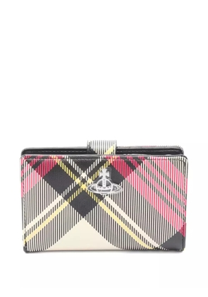 Vivienne Westwood Pre-Owned 20s plaid zip wallet - Neutrals