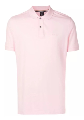 BOSS embroidered logo polo shirt - Pink