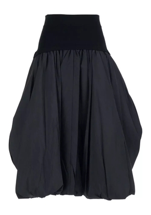 Simkhai elastic waist draped midi skirt - Black