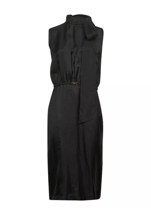 Gucci lavallière tie buckle belt dress - Black