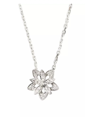Van Cleef & Arpels Pre-Owned 2010 18kt white gold Lotus diamond necklace - Silver