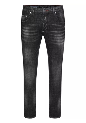 Philipp Plein Hexagon-appliqué jeans - Black