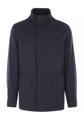 Zegna buttoned wool coat - Blue