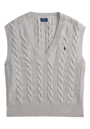 Polo Ralph Lauren cable-knit v-neck sweater vest - Grey
