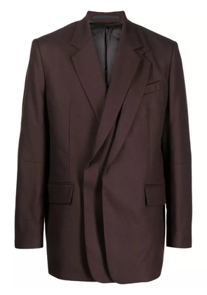 SONGZIO layered notched blazer - Brown