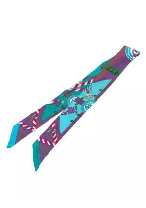 Hermès Pre-Owned 1999-2007 Grande Tenue Silk Twilly Scarf scarves - Blue