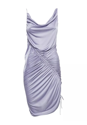 Bottega Veneta Pre-Owned draped cowl-neck dress - Purple
