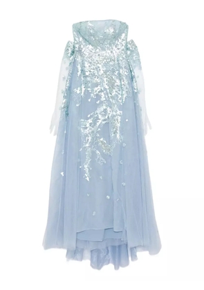 Saiid Kobeisy embroidered dress - Blue