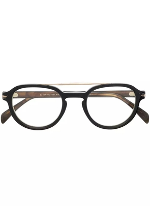 Eyewear by David Beckham round-frame optical glasses - Brown