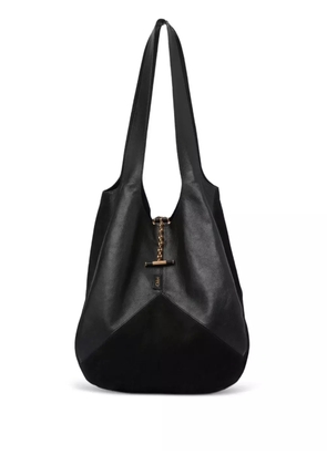 Chloé panelled chain shoulder bag - Black