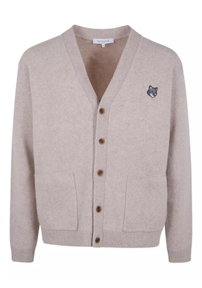 Maison Kitsuné fox-patch cardigan - Neutrals