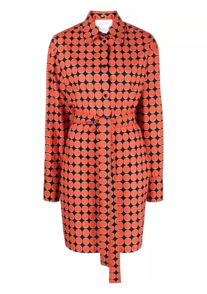 Sportmax monogram-print shirt dress - Black