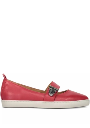 Moschino buckle-fastening ballet flats - Red