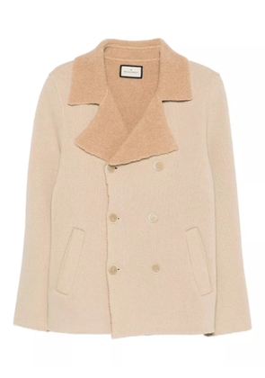Bruno Manetti double-breasted peacoat - Neutrals