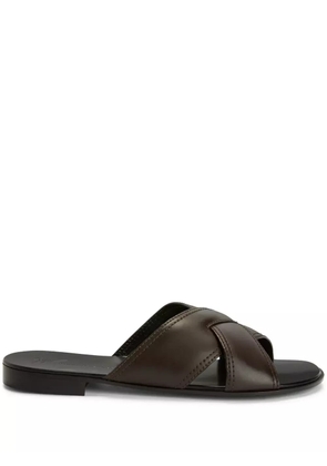 Giuseppe Zanotti Flavio crossover-straps leather sandals - Brown