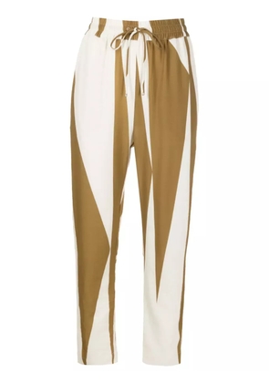 Lenny Niemeyer geometric-pattern tapered trousers - Neutrals