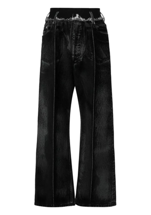 ALAINPAUL logo-waistband jeans - Black