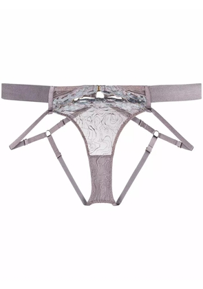 Bordelle Kea open-back briefs - Purple