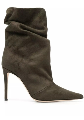 Giuseppe Zanotti suede pointed-toe boots - Green