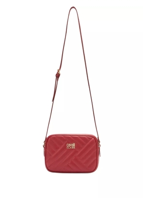 Roberto Cavalli quilted logo shoulder bag - Red