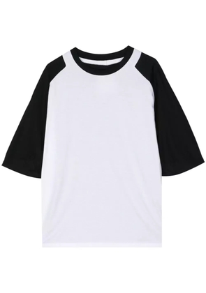 Fumito Ganryu two-tone cotton T-shirt - White