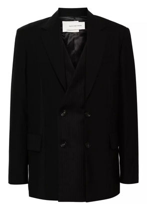 Feng Chen Wang pleated tailored blazer - Black