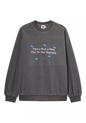 b+ab bow-appliqué sweater - Grey