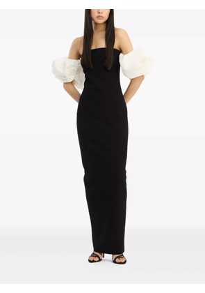 ROTATE BIRGER CHRISTENSEN puff sleeve maxi dress - Black