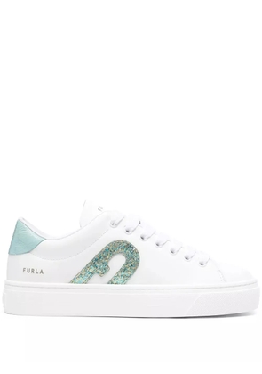 Furla Joy leather sneakers - White