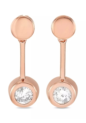 LB Exclusive 14kt rose gold diamond earrings - Pink