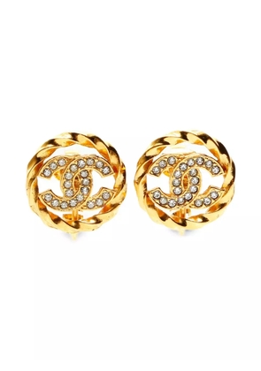 CHANEL Pre-Owned 1970-1990s CC clip-on earrings - Gold