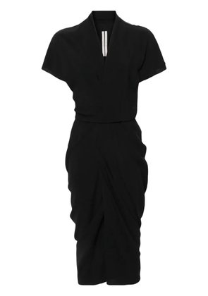 Rick Owens V-neck wrap midi dress - Black