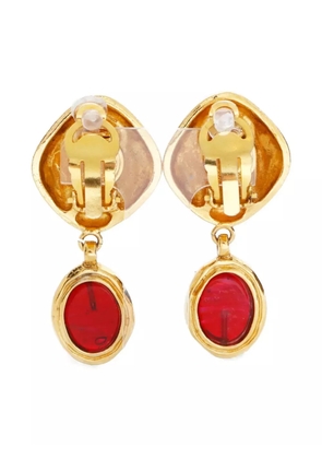 CHANEL Pre-Owned 1954-1985 drop clip-on earrings - Gold