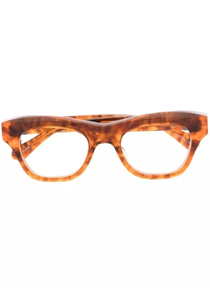Matsuda wayfarer-frame optical glasses - Brown