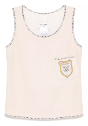 CHANEL Pre-Owned 2005 sleeveless top - White