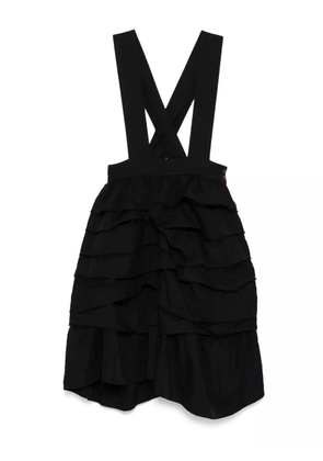 Black Comme Des Garçons raw edge pinafore dress