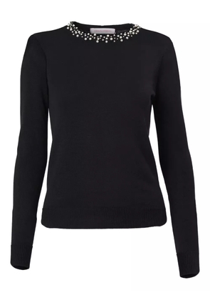Carolina Herrera pearl-embroidered sweater - Black
