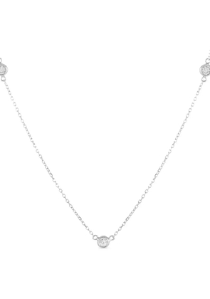 LB Exclusive 14K white gold diamond necklace - Silver