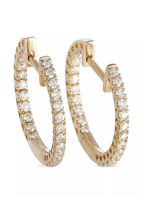 LB Exclusive 14K yellow gold Inside-Out Hoop diamond earrings
