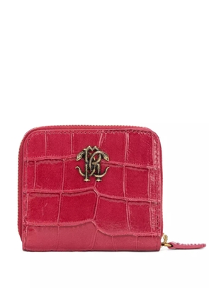 Roberto Cavalli crocodile-effect logo wallet - Pink