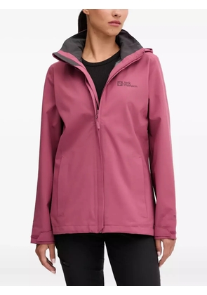 JACK WOLFSKIN Trailtime hooded zip-fastening performance jacket - Pink