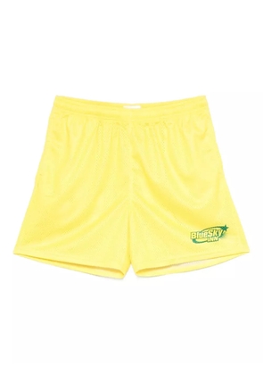 BLUE SKY INN logo-print soccer shorts - Yellow