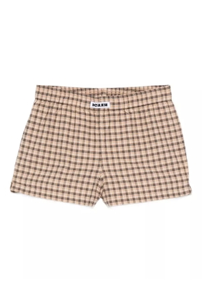 Ksubi plaid boxer shorts - Brown