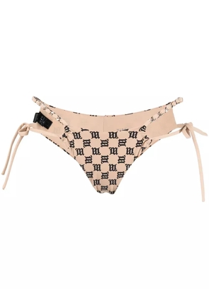 MISBHV monogram-pattern bikini bottoms - Neutrals