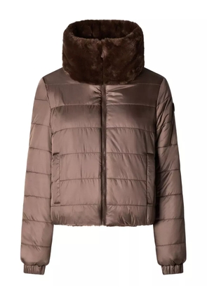 Save The Duck high-neck jacket - Brown