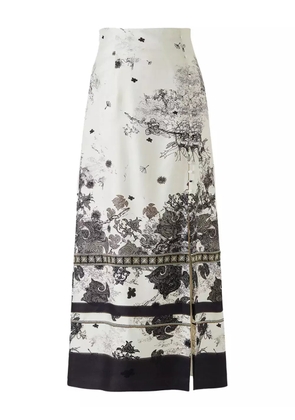 HUI MILANO graphic-print skirt - White
