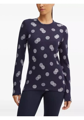 icebreaker polka dot-pattern long-sleeved top - Blue