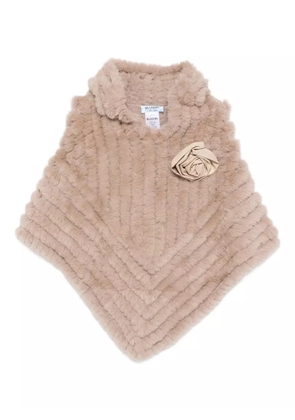 Blugirl floral-appliqué cape - Neutrals