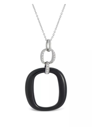 Damiani 18K white gold diamond and onyx necklace - Silver